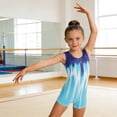 thumbnail image 2 of WAYUTE Girls Romper U Neck Sleeveless Stretchy Fit Tie Dye Shiny Seamless Athletic Dance Leotard for Toddler Kids Summer Outfits, 2 of 5