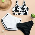 thumbnail image 2 of Rovga Toddler Baby Girls 3PCS Swimsuits Cow Printed Bikini Bathing Suit Briefs Girls Bikini Beach Swimwear Set Child Beachwear, 2 of 5