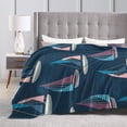 thumbnail image 4 of DouZhe Ultra-Soft Micro Fleece Lightweight Flannel Bed Blanket, Ocean Beach Sailboat Surfing Print Cozy Warm Throw Blankets, 60"x50", 4 of 7