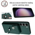 thumbnail image 6 of Compatible for Samsung Galaxy S22 Plus Case with Card Holder, for Galaxy S22 Plus Wallet Case for Women Men with Rotation Ring Stand, Accordion Style PU Leather Shockproof Protection Case, Green, 6 of 7