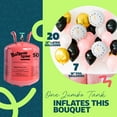 thumbnail image 4 of Balloon Time Jumbo Helium Tank Kit, 14.9 cu ft, 50 Count 9" Colorful Latex Balloons & Ribbon, 4 of 14