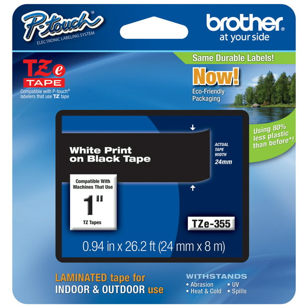 Genuine Brother 1" (24mm) White TZe P-touch Tape for Brother PT- PT7500 Label Maker - Walmart.com