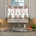 thumbnail image 2 of Yayeee Kitchen Curtains Tier Pair Light Filtering 27"x36" Rod Pocket Short Cafe Window Panel, Brown Nordic Christmas, 2 of 7