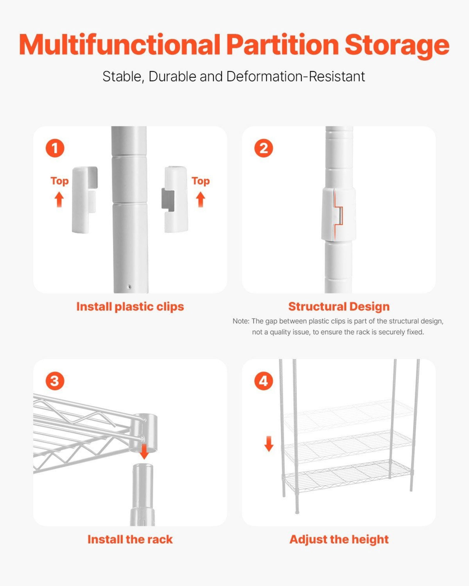 4-Tier Over Washer & Dryer Shelf with Hanger Rod & Hooks, Adjustable Laundry Storage Rack, Space-Saving Organizer, White – Sturdy & Versatile