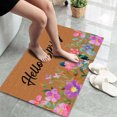 thumbnail image 4 of Spring Floral Decor Welcome Entrance Door Mat, Doormat for Front Door, Non- Backing,Hello Summer Flower Home Decoration Non- Indoor Outdoor Front Doormats Rug 23.6x15.7Inch, 4 of 6