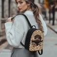 thumbnail image 3 of Eheartsgir Leopard Dachshund Print Everyday Carry Small Backpack Practical Small Backpack Purse for Hiking Travel, Polyester Zipper Closure Fashion Backpack Purse, 3 of 8