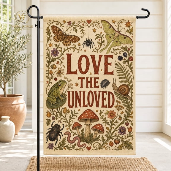 Garden Flag Weird Garden Critters Polyester Yard Porch Decor Cottagecore