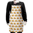 thumbnail image 1 of Floral Kids Apron, Fall Season Pattern Illustration of Trees in Autumn Tones Woodland, Boys Girls Apron Bib with Adjustable Ties for Cooking Baking Painting, Charcoal Grey and Orange, by Ambesonne, 1 of 2