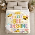 thumbnail image 5 of Playful Little Bee Sunshine Garden, Playful Botanical Garden Scene, Warm Flannel Blanket for Sunroom and Reading Nook, Garden Lovers Housewarming Gift, Celestial Home Decor, 5 of 9