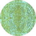 thumbnail image 1 of Ahgly Company Indoor Round Abstract Light Blue Modern Area Rugs, 6' Round, 1 of 4