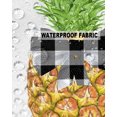 thumbnail image 5 of Pack of 2 Outdoor Pillow Covers, Tropical Fruit Pineapple Buffalo Plaid Bowknot Waterproof Square Throw Pillowcase Cushion Decorative Pillow Covers for Couch Patio Tent, 18x18 in, 5 of 6
