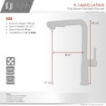 thumbnail image 4 of Stylish 13" Ht Single Handle Matte Black & Silver Pull Down Kitchen Faucet K-146NS, 4 of 14