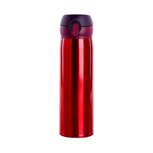 Taza Térmica de Acero Inoxidable con Tapa de Cierre Seguro, 500ml, Color Vino Tinto, Ideal para Regalos Promocionales y Uso Diario, Tecnología de Doble Capa y Aislamiento al Vacío.