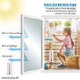thumbnail image 3 of One Way Window Film Daytime Privacy Heat Control Window Film Anti UV Reflective Static Cling Film, Window Tint for Home and Office Silver 35.4 x 157.5 Inch, 3 of 7