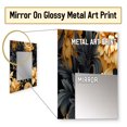 thumbnail image 3 of Designart "Golden Hydrangea Reverie" Damask Wall Mirror, Printed Yellow Wall Mirror, Bohemian Bathroom Wall Mirror, Decorative Damask Mirror - 30x40 Inch, 3 of 5