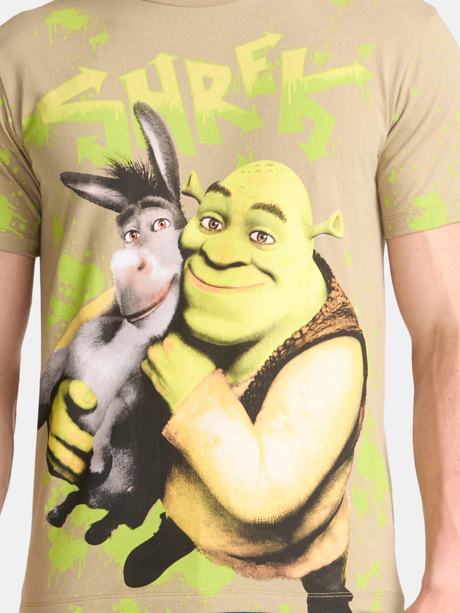 Shrek Men's and Big Men's Splat Graphic Tee, Sizes S-3XL