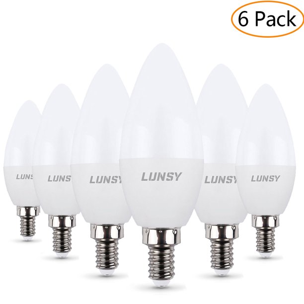 6 Pcs E12 LED Bulb 60W Incandescent Bulb Equivalent 6W Nondimmable