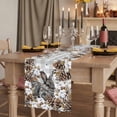 thumbnail image 2 of Table Runners 72 Inches Long Dress Scarves, Grey Rabbits Farmhouse Kitchen Table Runner, Coffee Tablerunners, Pine Cones Brown Plants Grey Checkered Farmhouse 14x72 Inch, 2 of 9