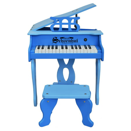 30-Key Two Tone Blue Digital Baby Grand Piano & Be -