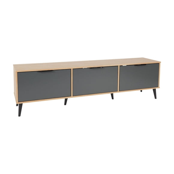CorLiving Cole Modern Engineered Wood TV Stand with Cabinet Storage for Most TVs up to 85"