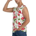 thumbnail image 3 of Goofa Strawberry1 Printed Men's Sleeveless T-Shirt - Athletic Gym Workout Tank Top for Men - Moisture-Wicking, UPF 30+ Quick-Dry Muscle Tee-X-Large, 3 of 8