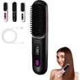thumbnail image 1 of Electric Cordless Hair Straightener Brush, Portable Straightening Brush for Travel, Mini Electric Anti-Scald Hot Comb, Fast Finish with Smooth, Shiny, 1 of 5