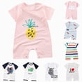 thumbnail image 4 of KPOPLK Unisex Baby Boy Girl Romper with Animal Print Short Sleeve Cotton Jumpsuit Soft Bodysuit One-Piece Clothes for 0-36 Months Size 18-24 Months,Sky Blue, 4 of 4