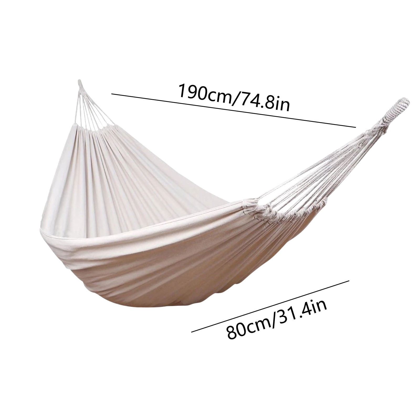 KTFgvq Camping Hammock Heavy Duty Canvas Portable Outdoor Hanging Bed for Beach Garden Backyard, White
