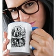 thumbnail image 2 of 3dRose, Smoking Caterpillar - Alice in Wonderland John Tenniel illustration, 11oz Two-Tone Blue Mug, 2 of 7
