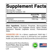 Nova Nutritions Chromium Picolinate 1000mcg 120 Tablets
