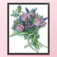 thumbnail image 1 of Cuadros Decorativos Bordado parcial Hilo de algodón ecológico Kit de punto de cruz de tulipán contado de 14 quilates (HA021) Wdftyju  embutido en tela, 1 of 9