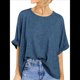 thumbnail image 1 of Camiseta Holgada Informal de Verano de Corta para Mujer. Azul Profundo XXL, 1 of 8