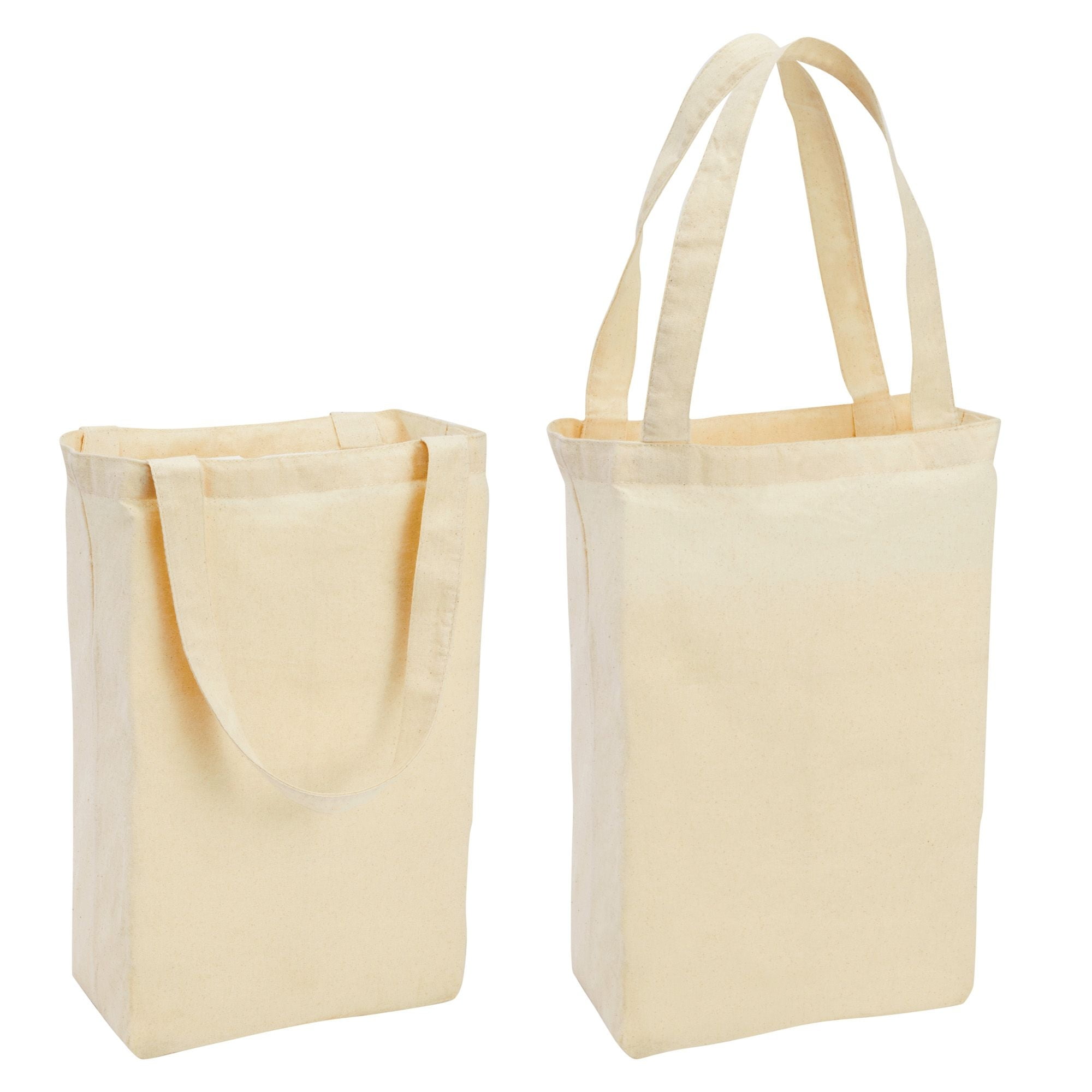 Set of 24 Blank Cotton Tote Bags Reusable 100% Cotton Reusable Tote Bags (2  dozen)