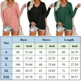 thumbnail image 2 of TEMOFON Womens Long Sleeve Round Neck Shirts Loose Fitting Plain Tops Casual Blouse Fall Clothes With Pocket Oversized Pink Tshirt for Women, 2 of 3