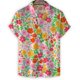 thumbnail image 3 of Nuevas camisetas de moda con estampado 3D de flores para mujer, camisetas casuales de verano de manga corta para hombre, ropa para hombre, camisetas de gran tamaño con solapa, 3 of 5