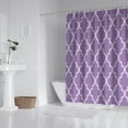 thumbnail image 2 of Purple Geometric Quatrefoil Pattern Shower Curtain 72"x72" ,Bathroom Decorative Shower Curtains Set with 12 Hooks,Modern Waterproof Washable Shower Curtain, 2 of 6