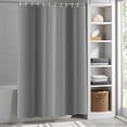 thumbnail image 3 of Ombre Gray Fabric Shower Curtain Gradient Color Washable Shower Curtains for Bathroom, Waterproof Bath Curtain with Hooks Home Decor 72x72in, 3 of 8