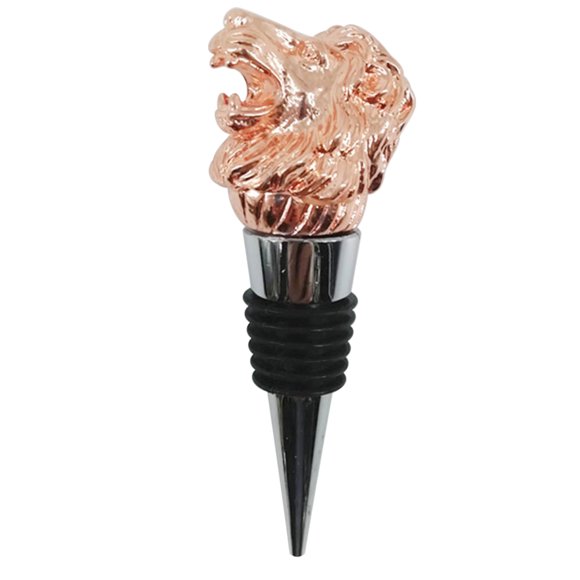 Glass Bottle Cork Wine Cork Lions Head Wine Protector Stainless Steel Beverage Cork Champagne Bottle Cork