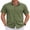 Army Green, variant on COOFANDY Men's Casual Button Down Shirts Summer Vacation Short Sleeve Linen Beach Shirts
