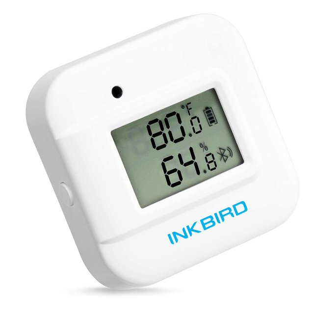 Inkbird Smart Thermometer Temperature and Humidity Monitor Hygrometer Indoor, IBS-TH2 Plus Version Supports External Temperature Probe and Digital Display ,Free APP for iOS and Android.