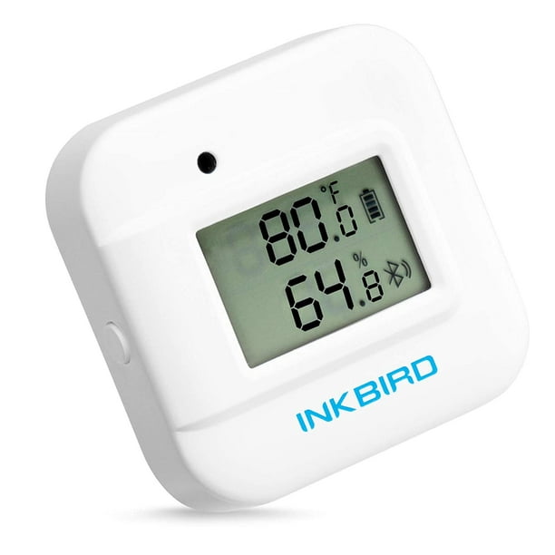 Inkbird Moniteur de température et d'humidité Hygromètre intérieur, la  version IBS-TH2 Plus prend en charge la sonde de température externe et  l'affichage numérique, application gratuite. 