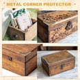 thumbnail image 7 of 4Pcs Decorative Metal Corner Protectors 1.6 x 1.6 x 0.15 Inch Vintage Edge Safety Guard with Nails (Oxidized Teal), 7 of 7