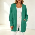 thumbnail image 6 of yardsong Womens Oversized Sweater Cardigan 2026 Fall Soft Knit Open Front Long Cardigans with Pockets for Office Work Teacher Wear Green,S, 6 of 9