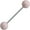 Peach, variant on Body Candy 14G Women 316L Stainless Steel Pastel Shimmer Grey Mens Barbell Tongue Ring Body Piercing Jewelry 5/8”