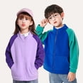thumbnail image 5 of LYMAYTER Toddler Boys Girls Pullover Jacket Coat Spring Casual Colorblocked Zipper Top for Kids 2-12 Years Old, 5 of 8