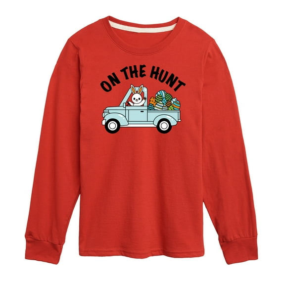 Instant Message - On The Hunt Truck - Toddler And Youth Long Sleeve Graphic T-Shirt