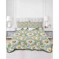 thumbnail image 3 of White Daisy Twin XL Size Down Alternative Comforter,Lightweight Comforter Quilt Bedding Set with Pillow Shams Sage Green Botanical Flowers Floral Country Bed Comforter Duvet Insert 68"x98", 3 of 7