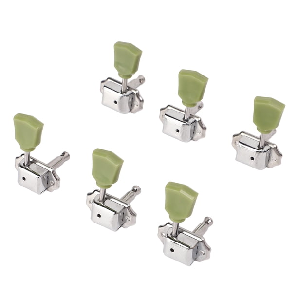 Llave De Afinación De Cuerdas, Fácil Instalación 3L3R Clavija De Afinación De Guitarra Delicada 6 Piezas Para Reemplazo ANGGREK Plata