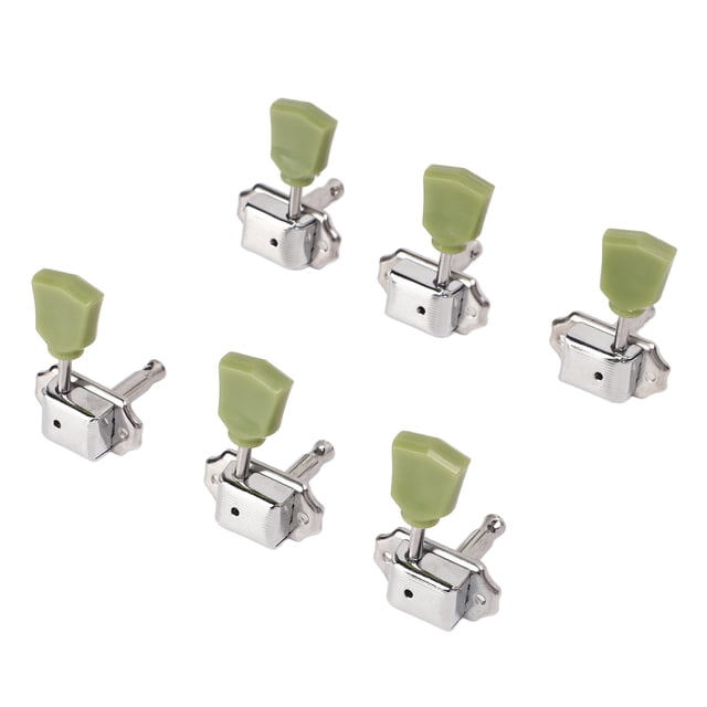 Llave de afinación de guitarra semisellada, 6 piezas, llave de afinación de cuerdas, clavija de afinación de metal, piezas de instrumentos musicales, rendimiento inigualable