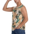 thumbnail image 3 of Kdxio Tropical Leaves Flower for Men's Muscle T-shirt,Sleeveless for Workout Running Athletic Gym Lounge Casual, 3 of 7